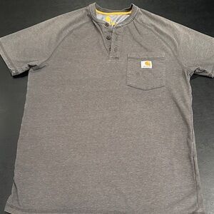Carhartt Charcoal Men's Short Sleeve Henley